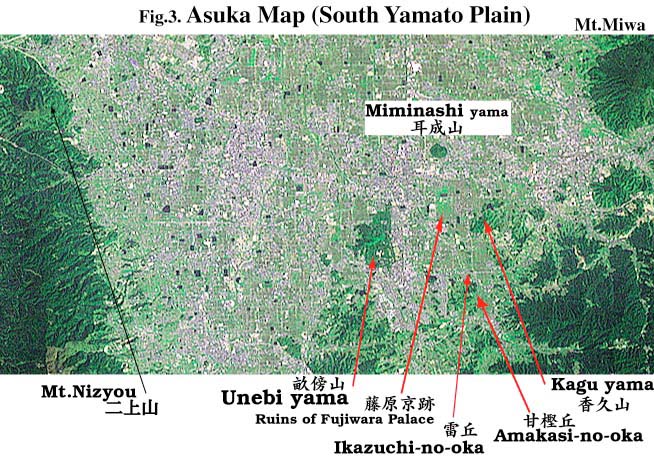 万葉集巻一の二 大和飛鳥地図