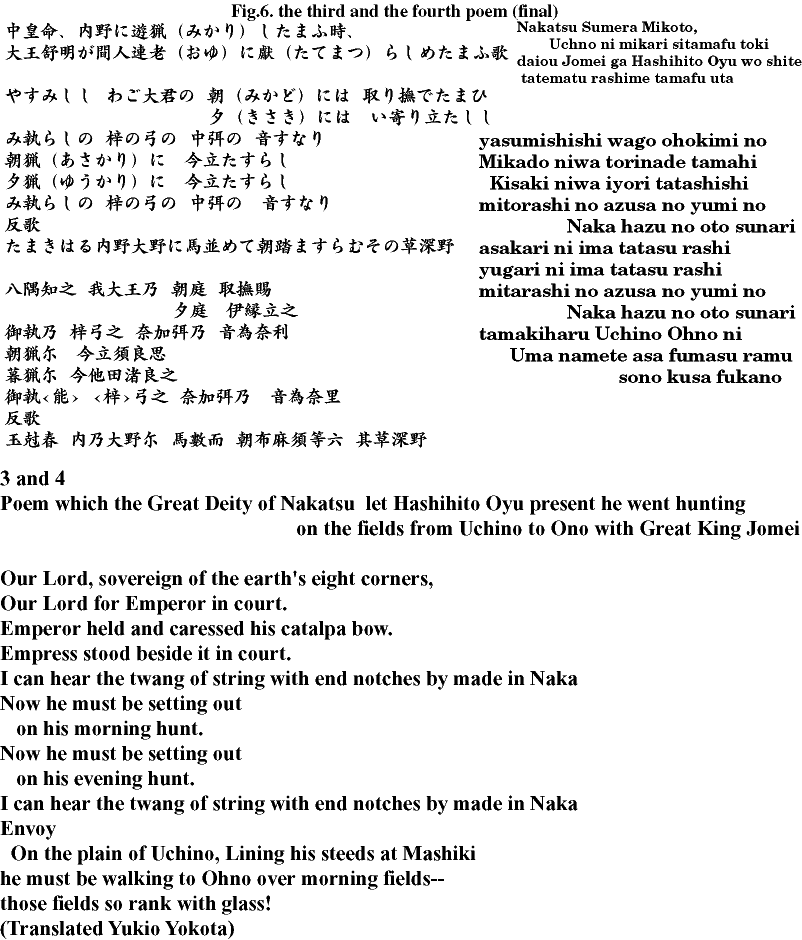 万葉集 三・四歌 最終解釈 英文