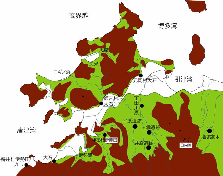 糸島半島周辺の地名