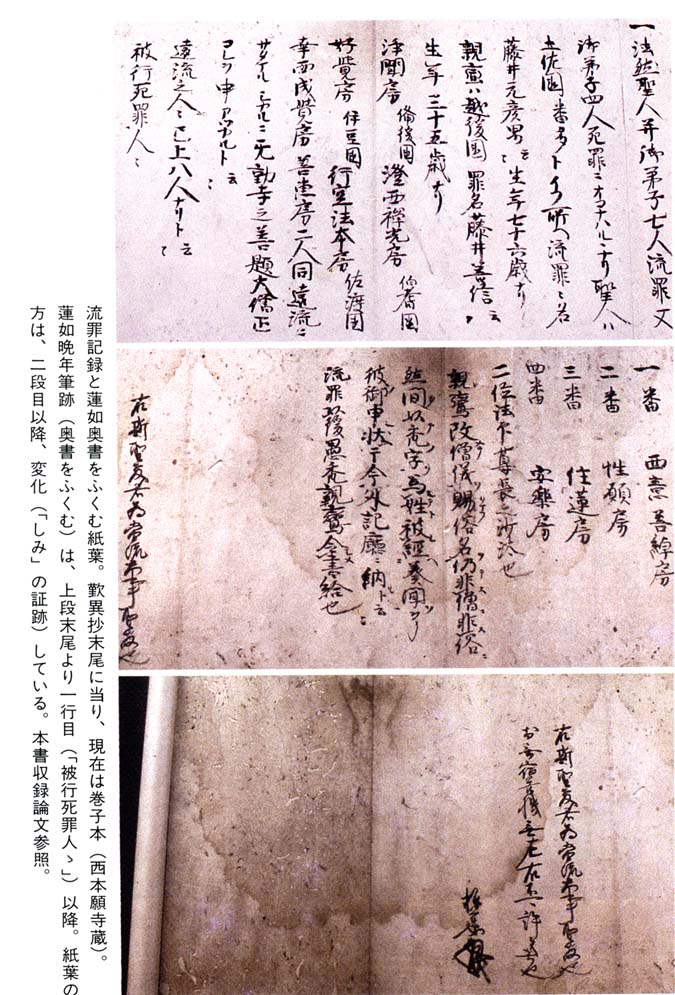 『歎異抄』流罪記録と蓮如奥書：申状