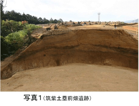 （写真１）筑紫土塁前畑遺跡