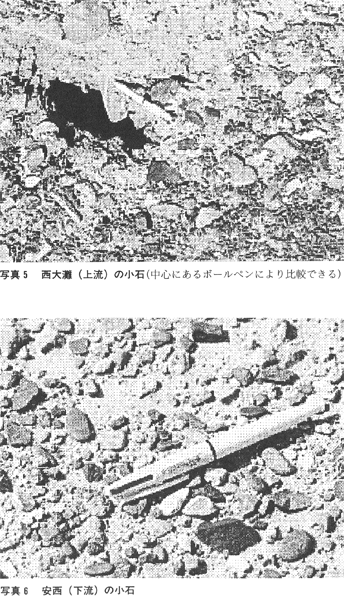 写真５西大灘（上流）の小石 写真６安西（下流）の小石 地球物理学と古代史 タクラマカン砂漠の幻の海 変わるシルクロード新・古代学第２集