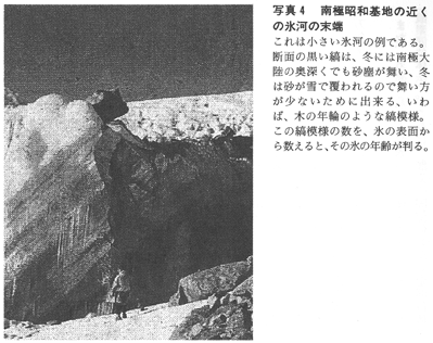 写真４南極昭和基地の近くの氷河の末端 地球物理学と古代史 タクラマカン砂漠の幻の海 変わるシルクロード新・古代学第２集